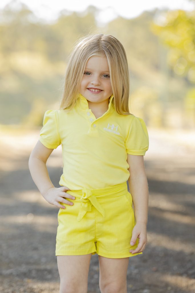 yellow shirt with shorts